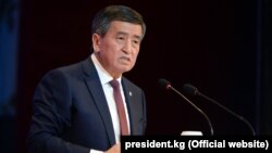 Президент Сооронбай Жээнбеков на конференции «Кыргызская Республика: национальный диалог по региональному развитию». 27 февраля 2019 года.