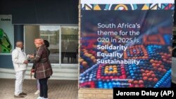 Poster južnoafričkog predsedavanja G20 s pozivom na solidarnost, jednakost i održivost, Johanesburg, 19. februar 2025.