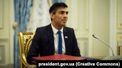 Premijer Velike Britanije Rishi Sunak tokom posjete Ukrajini. Kijev, 19. novembar 2022