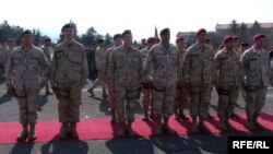 Архивска фотографија: Свеченост по повод испраќањето на нов контингент македонски војници во Авганистан.