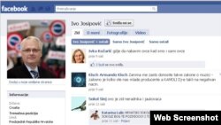Profil Ive Josipovića na Facebooku