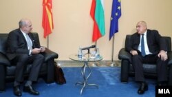 Македонскиот специјален претставник за односите со Бугарија Владо Бучковски и бугарскиот премиер Бојко Борисов во Софија, 10 декември 2020