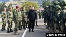 Министерот за одбрана Небојша Стефановиќ во посета на припадниците на војската на Србија во гарнизоните во Нови Пазар и Рашка, 23 септември 2021 година 