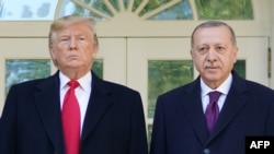 Președintele american Donald Trump și omologul turc Recep Tayyip Erdogan la Casa Albă, Washington 13 noiembrie 2019