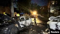 Urmările unui atac rusesc cu dronă la Harkov, pe 5 iunie 2025.