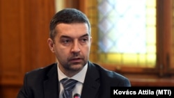 Feldman Zsolt mezőgazdasági és vidékfejlesztési államtitkár a Nemzeti Fenntartható Fejlődési Tanács ülésén, az Országházban 2024. november 19-én