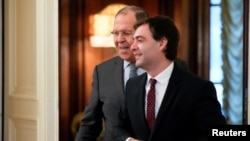 Miniștrii de externe Nicu Popescu și Serghei Lavrov, după discuțiile de la Moscova, 17 noiembrie 2021