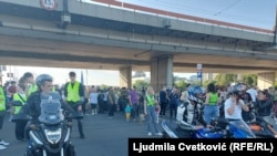 Studentskim pozivima na protest, kao i prethodnih meseci, odazvao se i veliki broj motociklista, Beograd, 1. jun 2025.