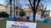 Serbia - Protest of the activists of the Go-Change initiative and the Association of Environmental Organizations of Serbia in Belgrade, February 11, 2022