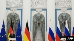 Германскиот канцелар Олаф Шолц и рускиот претседател Владимир Путин