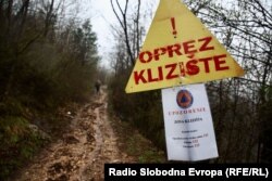 Klizište iznad sarajevskog naselja Širokača.