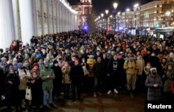 Антивоенният протест в Санкт Петербург