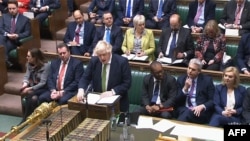 Британскиот премиер Борис Џонсон во обраќање пред Парламентот 