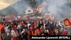 Nakon odlaska na Belveder gdje 5. septembra bila barikada puta prema Podgorici, okupljeni građani su se mirno razišli, 12. septembar 2021.