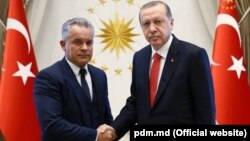 Vlad Plahotniuc cu președintele Turciei, Recep Tayyip Erdogan 