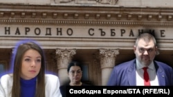 Колаж със снимки на журналистката Кристияна Стефанова, пиарката на "ДПС - Ново начало" Велислава Кръстева и Делян Пеевски