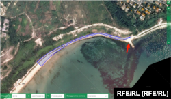 Плажът е изключителна държавна собственост, но не и в този случай. Част от пясъчната ивица въобще не е включена в картата. Източник: Агенция по кадастъра