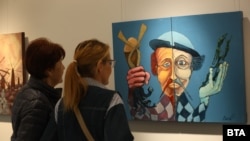 Картина от изложбата „Моят Дон Кихот“