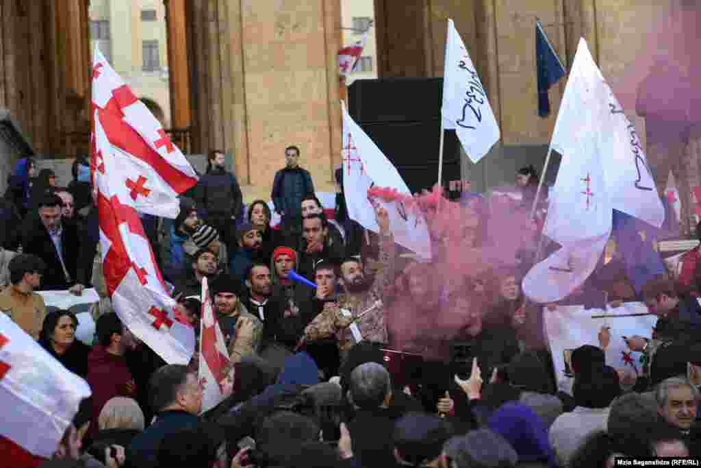 აქციის მონაწილეთა ერთი ნაწილი.