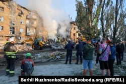 Последствия российского удара по жилому дому в Киеве. 28 августа 2025 года