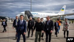 უკრაინის პრეზიდენტი შვეიცარიაში ჩასვლისას, 2024 წლის 14 ივნისი