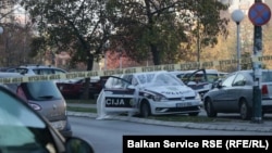 Mjesto ubistva i vozilo u kojem su policajci Adis Šehović i Davor Vujinović ubijeni 26. oktobra 2018. u Sarajevu
