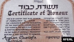 Priznanje Arsllanu Rezniqiju uručeno za pomoć Jevrejima