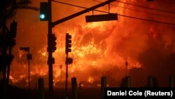 Поради силните ветрови во Лос Анџелес, пожарот брзо се шири, 7 јануари 2025