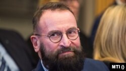 Szájer József európai parlamenti képviselő (Fidesz-KDNP) a Terror Háza Múzeumban 2019. december 2-án.