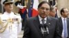 Pakistan's President Asif Ali Zardari speaks to journalists after a meeting with France's President Nicolas Sarkozy in Paris.