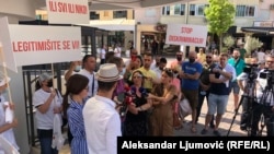 Protest ugostitelja u Podgorici, 9. august 2021.