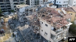 Оштетени згради од иранските напади врз Тел Авив, 14 јуни 2025 г.