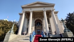 Zgrada Skupštine Srbije u Beogradu, 4. marta 2025.