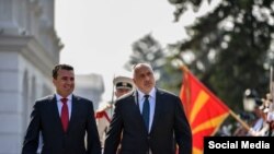 Premijeri Severne Makedonije i Bugarske, Zoran Zaev i Bojko Borisov, u Sofiji, arhivska fotografija