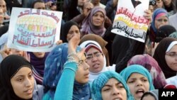Žene na prosvjedima u Kairu, 1. veljače 2011