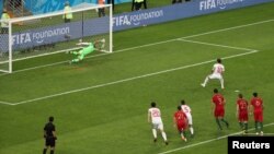 Эпизод матча между сборными Ирана и Португалии в Саранске, 25 июня 2018