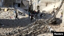 Ruševine Alepa nakon jednog od brojnih vazdušnih udara, oktobar 2016.