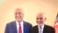 Afghan President Ashraf Ghani (R) also met Zalmay Khalilzad in Munich on February 16.