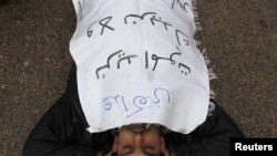 Egipćanin na protestima, 3. februar 2011