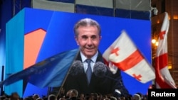 Бидзина Иванишвили на предизборен митинг на "Грузинска мечта" на 23 октомври в Тбилиси