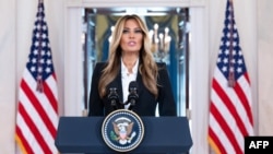 Zonja e Parë e SHBA-së, Melania Trump. 10 tetor 2025. 