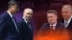Коллаж: Си Цзиньпин, Владимир Путин, Алексей Миллер и Игорь Сечин