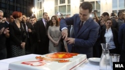 Премиерот и претседател на ВМРО - ДПМНЕ, Никола Груевски на одбележување на 25 годишнината од основањето на партијата. 