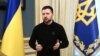 Președintele ucrainean, Volodimir Zelenski, la un briefing după o întâlnire cu ministrul britanic de Externe David Lammy. Kiev, 5 februarie. 