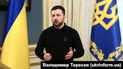 Volodimir Zelenszkij ukrán elnök Kijevben február 5-én