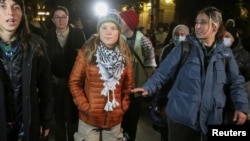 Greta Thunberg s-a alătura protestatarilor la recentele marșuri referitoare la rezultatul alegerilor din Georgia. 