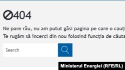 Screenshot Ministerul Energiei 