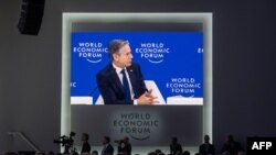 Американскиот државен секретар Ентони Блинкен на Светскиот економски форум во Давос, 17 јануари 2024 година.
