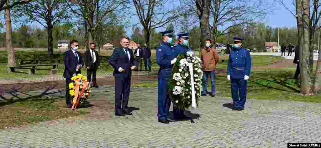 Član Predsjedništva BiH Željko Komšića na obilježavanju 76.-godišnjice proboja posljednjih zatvorenika iz ustaškog logora Jasenovac, memorijalni kompleks Donja Gradina u Bosni i Hercegovini, 22 april 2021