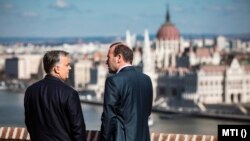 Orbán Viktor miniszterelnök Budapesten, a Karmelita kolostorban fogadta Manfred Webert, az Európai Néppárt frakcióvezetőjét 2019. március 12-én